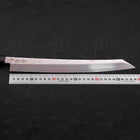 Yanagi Kiritsuke Silver Steel #3 Damast Kagami Büffelhorn und Walnussholz Griff 300mm-[Musashi]-[Japan-Küchenmesser]