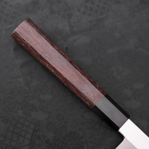 Yanagi Kiritsuke Silver Steel #3 Honyaki Kagami Büffelhorn und Wenge Griff 270mm-[Musashi]-[Japan-Küchenmesser]