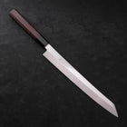 Yanagi Kiritsuke Silver Steel #3 Honyaki Kagami Büffelhorn und Wenge Griff 270mm-[Musashi]-[Japan-Küchenmesser]