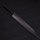 Yanagi Kiritsuke Silver Steel #3 Kagami Büffelhorn und Ebenholz Griff 270mm-[Musashi]-[Japan-Küchenmesser]
