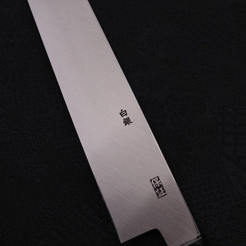 Yanagi Kiritsuke Silver Steel #3 Kagami Büffelhorn und Ebenholz Griff 270mm-[Musashi]-[Japan-Küchenmesser]