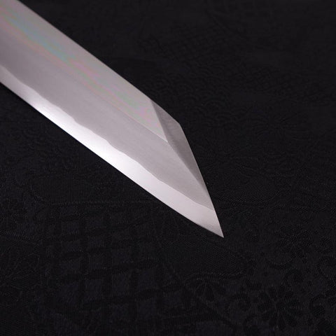 Yanagi Kiritsuke Silver Steel #3 Kagami Büffelhorn und Ebenholz Griff 270mm-[Musashi]-[Japan-Küchenmesser]