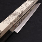 Yanagi Kiritsuke Silver Steel #3 Kagami Büffelhorn und Ebenholz Griff 270mm-[Musashi]-[Japan-Küchenmesser]