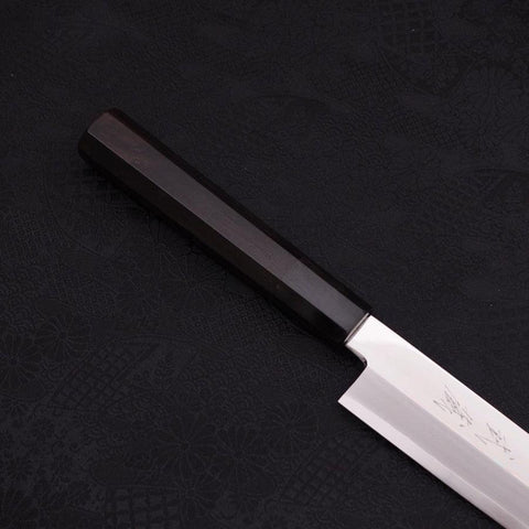Yanagi Kiritsuke Silver Steel #3 Kagami Büffelhorn und Ebenholz Griff 270mm-[Musashi]-[Japan-Küchenmesser]