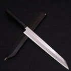 Yanagi Kiritsuke Silver Steel #3 Kagami Büffelhorn und Ebenholz Griff 270mm-[Musashi]-[Japan-Küchenmesser]