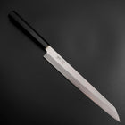 Yanagi Kiritsuke Silver Steel #3 Kasumi Büffelhorn und Ebenholz Griff 260mm-[Musashi]-[Japan-Küchenmesser]