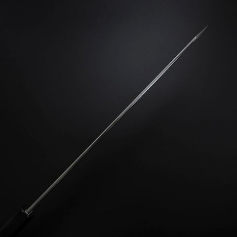 Yanagi Kiritsuke Silver Steel #3 Kasumi Büffelhorn und Ebenholz Griff 300mm-[Musashi]-[Japan-Küchenmesser]