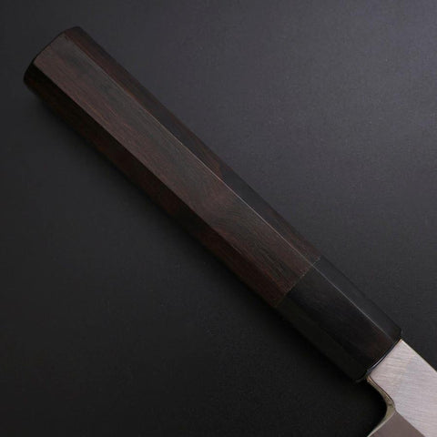 Yanagi Kiritsuke Silver Steel #3 Kasumi Büffelhorn und Ebenholz Griff 300mm-[Musashi]-[Japan-Küchenmesser]