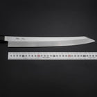 Yanagi Kiritsuke Silver Steel #3 Kasumi Büffelhorn und Ebenholz Griff 300mm-[Musashi]-[Japan-Küchenmesser]