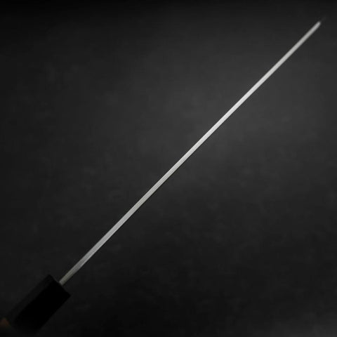 Yanagi Kiritsuke Silver Steel #3 Kasumi Büffelhorn und Teakholz Griff 300mm-[Musashi]-[Japan-Küchenmesser]