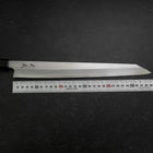 Yanagi Kiritsuke Silver Steel #3 Kasumi Büffelhorn und Teakholz Griff 300mm-[Musashi]-[Japan-Küchenmesser]