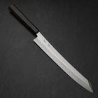 Yanagi Kiritsuke Silver Steel #3 Suminagashi Büffelhorn und Walnussholz Griff 270mm-[Musashi]-[Japan-Küchenmesser]