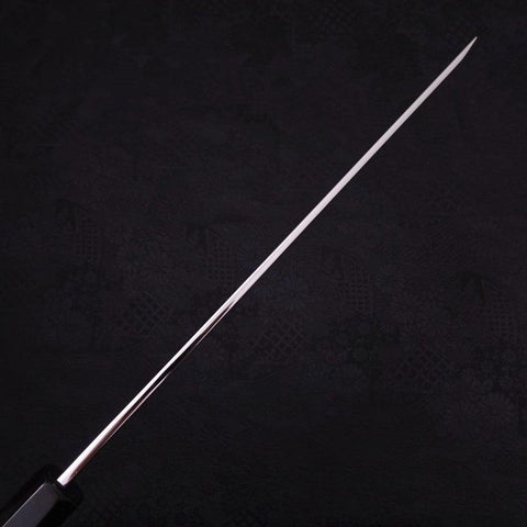 Yanagi Kiritsuke Sliver Steel #3 Honyaki Kagami Büffelhorn und Ebenholz Griff 270mm-[Musashi]-[Japan-Küchenmesser]