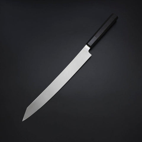 Yanagi Kiritsuke VG-10 Kagami Büffelhorn und Ebenholz Griff 270mm-[Musashi]-[Japan-Küchenmesser]
