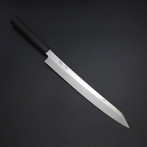 Yanagi Kiritsuke VG-10 Kagami Büffelhorn und Ebenholz Griff 270mm-[Musashi]-[Japan-Küchenmesser]