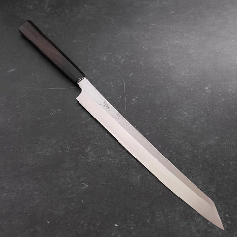 Yanagi Kiritsuke VG-10 Kagami Büffelhorn und Ebenholz Griff 300mm-[Musashi]-[Japan-Küchenmesser]