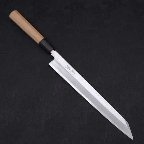 Yanagi-Kiritsuke White Steel #2 Kasumi Buffalo Magnolia Handle 270mm (10.6”)-[Musashi]-[Japan-Küchenmesser]