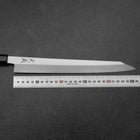 Yanagi Kiritsuke White Steel #2 Kasumi Büffelhorn und Ebenholz Griff 270mm-[Musashi]-[Japan-Küchenmesser]