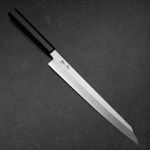 Yanagi Kiritsuke White Steel #2 Kasumi Büffelhorn und Ebenholz Griff 270mm-[Musashi]-[Japan-Küchenmesser]