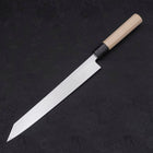 Yanagi Kiritsuke White Steel #2 Kasumi Büffelhorn und Magnolienholz Griff 240mm-[Musashi]-[Japan-Küchenmesser]
