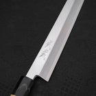 Yanagi Kiritsuke White Steel #2 Kasumi Büffelhorn und Magnolienholz Griff 240mm-[Musashi]-[Japan-Küchenmesser]