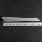Yanagi Kiritsuke White Steel #2 Kasumi Büffelhorn und Teakholz Griff 270mm-[Musashi]-[Japan-Küchenmesser]