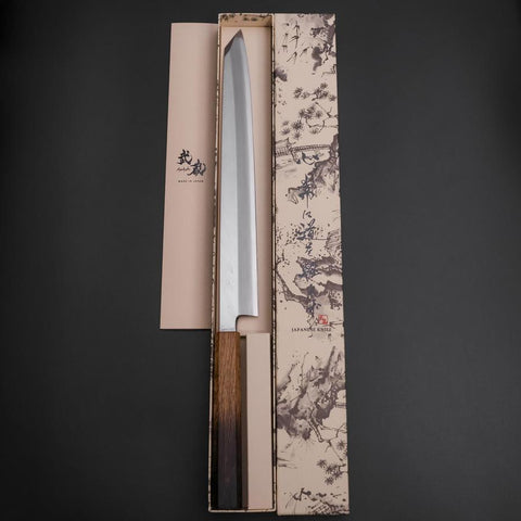 Yanagi Kiritsuke White Steel #2 Kasumi Yaki Urushi Griff 290mm-[Musashi]-[Japan-Küchenmesser]