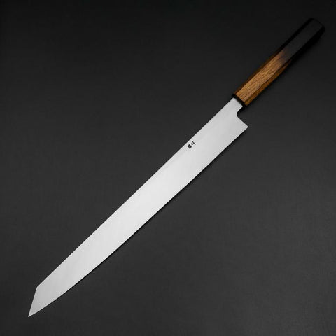 Yanagi Kiritsuke White Steel #2 Kasumi Yaki Urushi Griff 320mm-[Musashi]-[Japan-Küchenmesser]