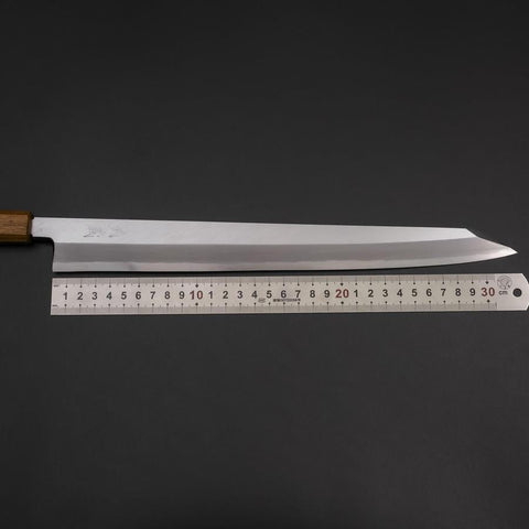 Yanagi Kiritsuke White Steel #2 Kasumi Yaki Urushi Griff 320mm-[Musashi]-[Japan-Küchenmesser]