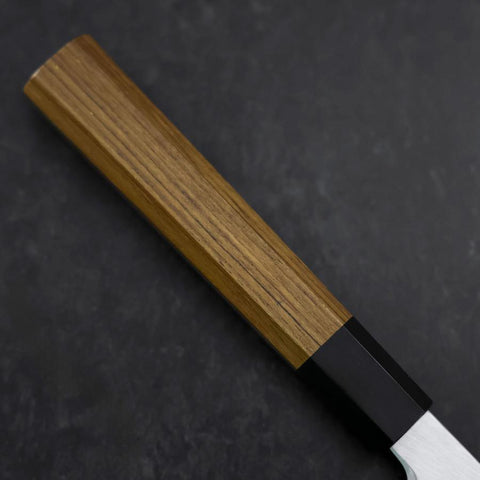 Yanagi Kiritsuke White steel #2 Kasumi Büffelhorn und Teak Griff 300mm-[Musashi]-[Japan-Küchenmesser]