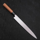 Yanagiba AUS-10 Linkshand Poliert Büffelhorn und Teakholz Griff 270mm-[Musashi]-[Japan-Küchenmesser]