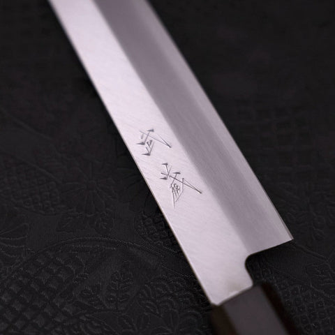 Yanagiba AUS-10, Poliert Ebenholz-Griff, 240mm-[Musashi]-[Japan-Küchenmesser]