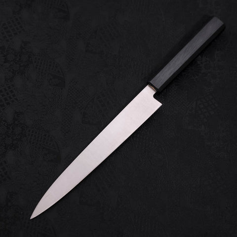 Yanagiba AUS-8 Poliert Dunkelblauer Urushi Griff 210mm-[Musashi]-[Japan-Küchenmesser]
