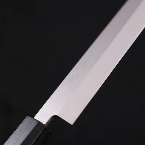 Yanagiba AUS-8, Poliert Dunkelblauer Urushi Griff, 240mm-[Musashi]-[Japan-Küchenmesser]