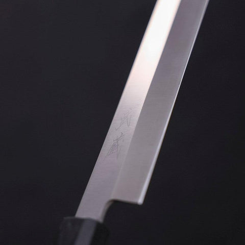 Yanagiba AUS-8, Poliert Dunkelblauer Urushi Griff, 270mm-[Musashi]-[Japan-Küchenmesser]