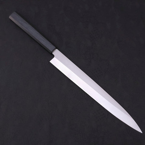 Yanagiba AUS-8, Poliert Dunkelblauer Urushi Griff, 270mm-[Musashi]-[Japan-Küchenmesser]