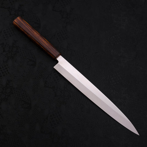 Yanagiba AUS-8, Poliert Sumi Urushi Griff, 240mm-[Musashi]-[Japan-Küchenmesser]