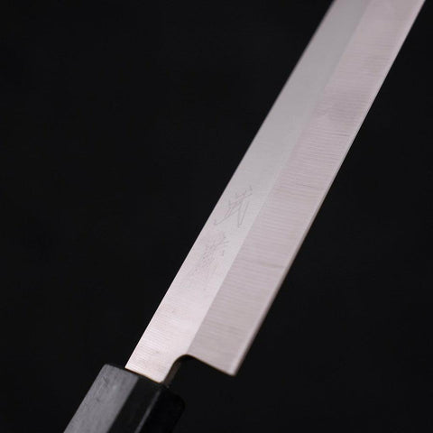 Yanagiba AUS-8, Poliert Urushi Griff Dunkelblau, 210mm-[Musashi]-[Japan-Küchenmesser]