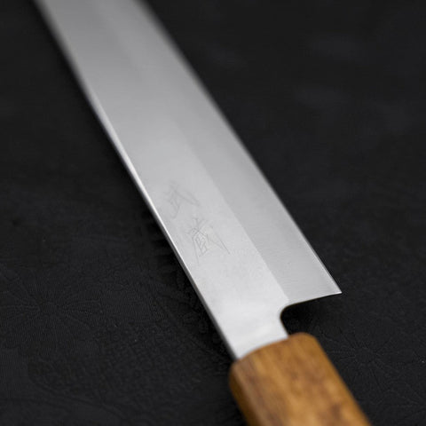 Yanagiba AUS-8, Poliert Yaki Urushi Griff, 240mm-[Musashi]-[Japan-Küchenmesser]