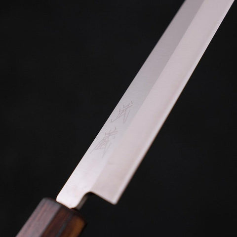 Yanagiba AUS-8 Polished Sumi Urushi Handle 210mm-[Musashi]-[Japanese-Kitchen-Knives]