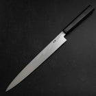 Yanagiba Blue Steel #1 Suminagashi Buffalo Ebony Handle With Sheath 270mm (10.6”)-[Musashi]-[Japan-Küchenmesser]