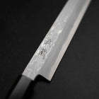 Yanagiba Blue Steel #1 Suminagashi Buffalo Ebony Handle With Sheath 270mm (10.6”)-[Musashi]-[Japan-Küchenmesser]