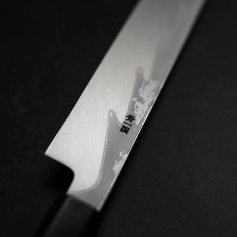 Yanagiba Blue Steel #1 Suminagashi Buffalo Ebony Handle With Sheath 270mm (10.6”)-[Musashi]-[Japan-Küchenmesser]