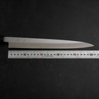 Yanagiba Blue Steel #1 Suminagashi Buffalo Ebony Handle With Sheath 270mm (10.6”)-[Musashi]-[Japan-Küchenmesser]
