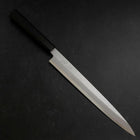 Yanagiba Blue Steel #1 Suminagashi Buffalo Ebony Handle With Sheath 270mm (10.6”)-[Musashi]-[Japan-Küchenmesser]