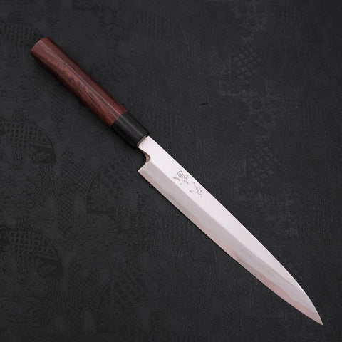 Yanagiba Blue Steel #2 Damascus Shitan Handle 210mm (8.3”)-[Musashi]-[Japan-Küchenmesser]