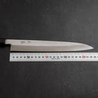 Yanagiba Blue Steel #2 Damast Büffelhorn und Ebenholz Griff 210mm-[Musashi]-[Japan-Küchenmesser]