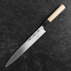 Yanagiba Blue Steel #2 Kasumi Buffalo Magnolia Handle 240mm (9.4”)-[Musashi]-[Japanese-Kitchen-Knives]