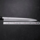 Yanagiba Blue Steel #2 Kasumi Büffelhorn und Magnolienholz Griff 330mm-[Musashi]-[Japan-Küchenmesser]