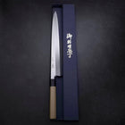 Yanagiba Blue Steel #2 Kasumi Büffelhorn und Magnolienholz Griff 330mm-[Musashi]-[Japan-Küchenmesser]
